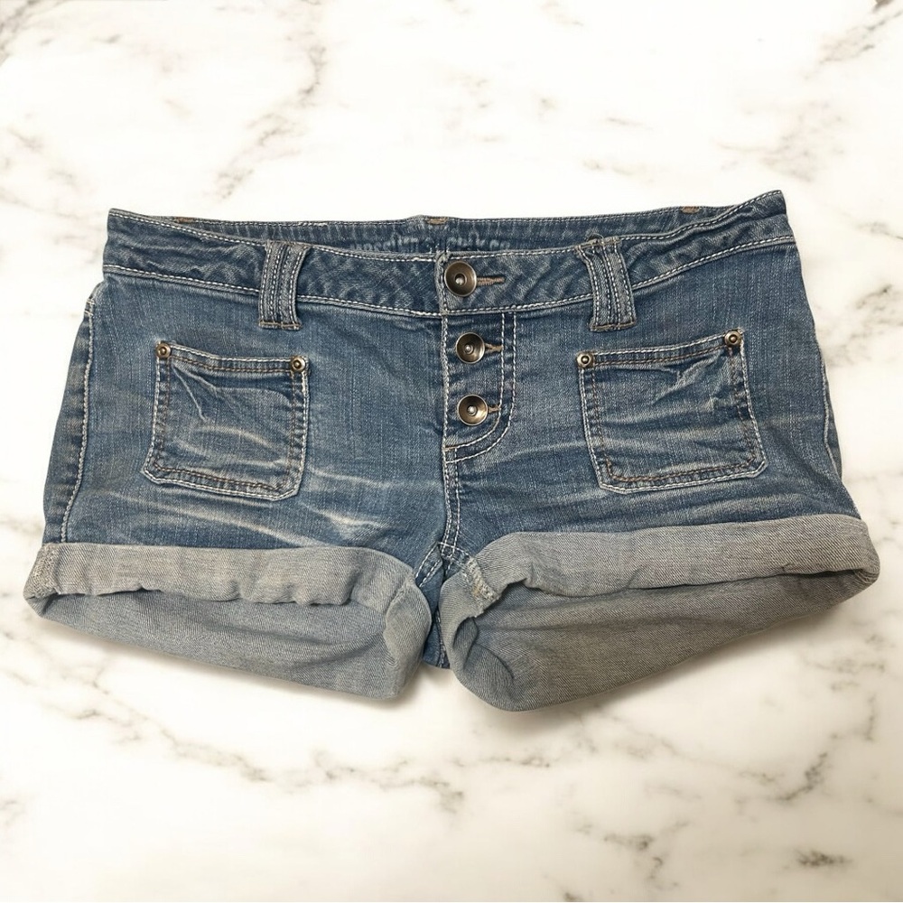 Mossimo Supply Co Distressed Cuffed Denim Short-Shorts Women’s Juniors Size 6/7